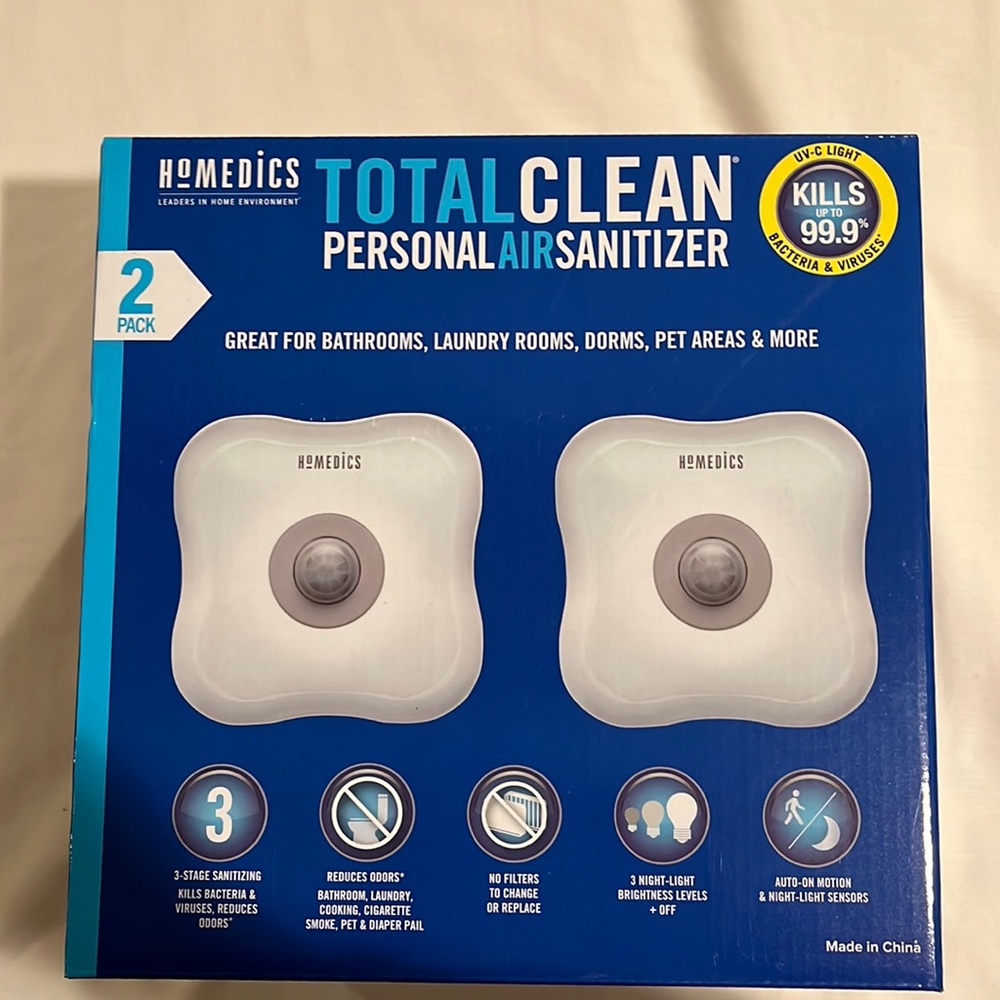 Brand new in sealed box Homedics TotalClean Personal Air Sanitizer